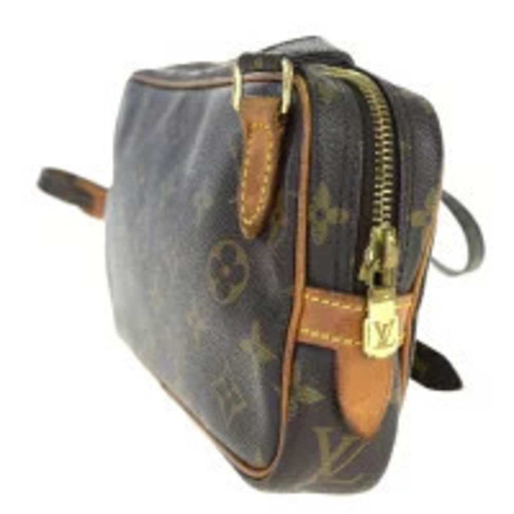 Louis Vuitton Bag Bandouliere Marly Shoulder Leather Monogram Pochette Brown